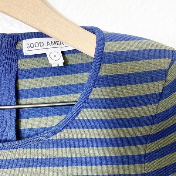 Good American The Line Up Long Sleeve Blue… - Picture 3 of 7